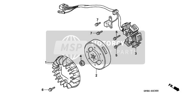 Honda PK50S 1995 Generator for a 1995 Honda PK50S